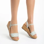 Yadira zöld női szandál, műbőrből készült