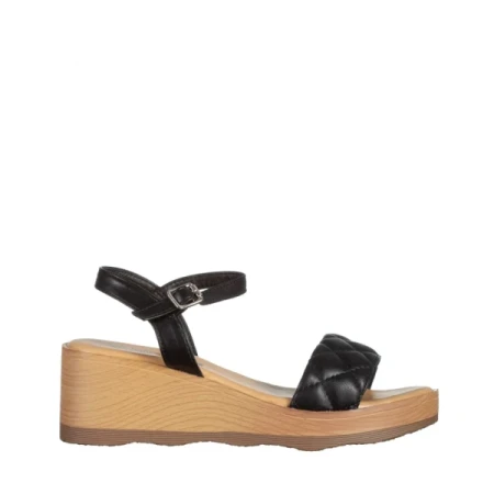 Yadira fekete női szandál, műbőrből készült
