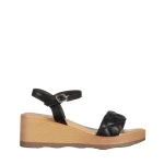 Yadira fekete női szandál, műbőrből készült