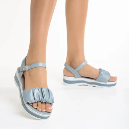 Wilda kék női szandál, műbőrből készült