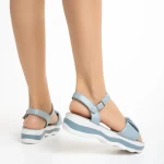 Wilda kék női szandál, műbőrből készült