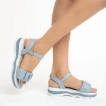 Wilda kék női szandál, műbőrből készült