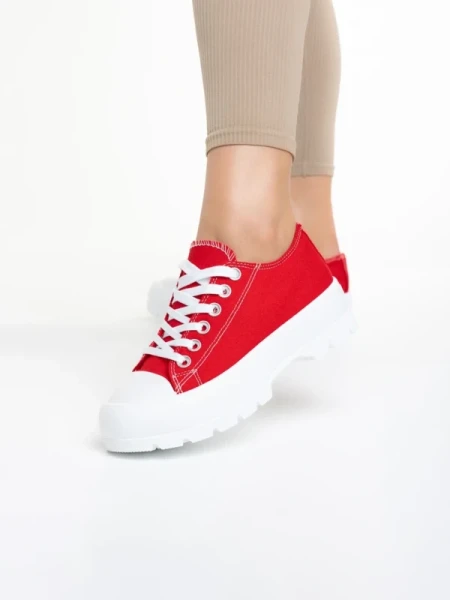 Value Piros tornacipő textil anyagból