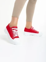 Value Piros tornacipő textil anyagból