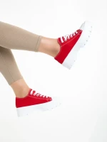 Value Piros tornacipő textil anyagból