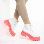 Vanisha fehér és  fukszia női tornacipő textil anyagból