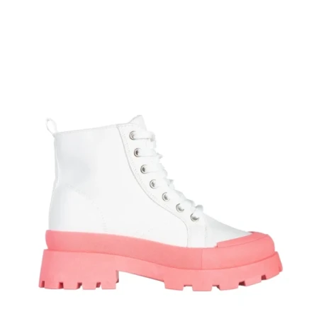 Vanisha fehér és  fukszia női tornacipő textil anyagból