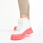 Vanisha fehér és  fukszia női tornacipő textil anyagból