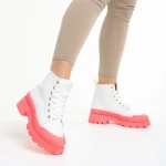 Vanisha fehér és  fukszia női tornacipő textil anyagból