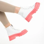 Vanisha fehér és  fukszia női tornacipő textil anyagból