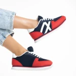 Cery kék és piros női sportcipő