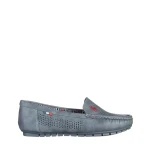 Cartina kék női mokaszin, műbőrből készült