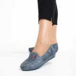 Cartina kék női mokaszin, műbőrből készült