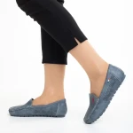 Cartina kék női mokaszin, műbőrből készült