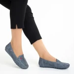 Cartina kék női mokaszin, műbőrből készült