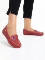 Cartina piros női mokaszin, műbőrből készült