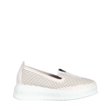 Lala rózsaszín alkalmi női cipő, műbőrből készült