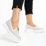 Lala rózsaszín alkalmi női cipő, műbőrből készült