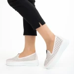 Lala rózsaszín alkalmi női cipő, műbőrből készült