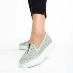 Lala zöld alkalmi női cipő, műbőrből készült