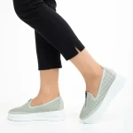 Lala zöld alkalmi női cipő, műbőrből készült