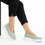 Lala zöld alkalmi női cipő, műbőrből készült