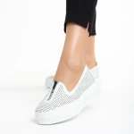 Lala fehér alkalmi női cipő, műbőrből készült