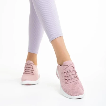 Latifa rózsaszín női sportcipő, textil anyagból készült