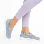 Leanne szürke női sportcipő, textil anyagból készült