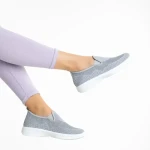 Leanne szürke női sportcipő, textil anyagból készült