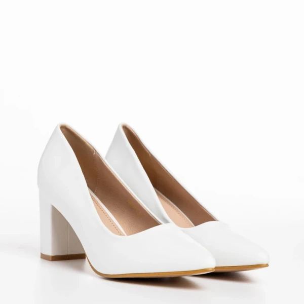 Rissa fehér női cipő, műbőrből készült