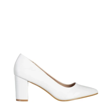 Rissa fehér női cipő, műbőrből készült