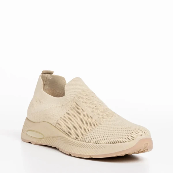 Rhona bézs női sportcipő, textil anyagból készült
