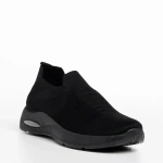 Rhona fekete női sportcipő, textil anyagból készült