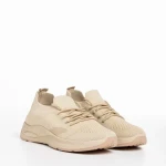 Ricarda bézs női sportcipő, textil anyagból készült