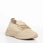 Ricarda bézs női sportcipő, textil anyagból készült