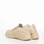 Ricarda bézs női sportcipő, textil anyagból készült