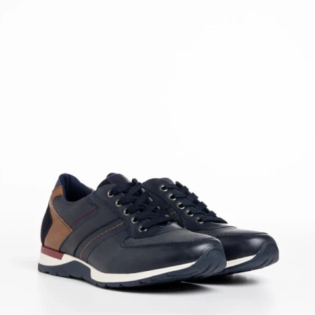 Ilan kék férfi cipő, műbőrből készült