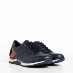 Ilan kék férfi cipő, műbőrből készült