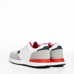 Logan fehér férfi sportcipő, műbőrből és textil anyagból készült