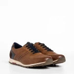 Leonardo camel férfi sportcipő, műbőrből készült