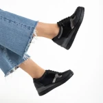 Kaida fekete alkalmi női cipő, műbőrből készült