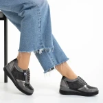 Kaida szürke alkalmi női cipő, műbőrből készült