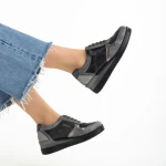 Kaida szürke alkalmi női cipő, műbőrből készült