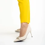 Rosette bézs női cipő, textil anyagból készült