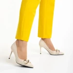 Rosette bézs női cipő, textil anyagból készült