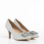 Rylie ezüst női cipő, textil anyagból készült