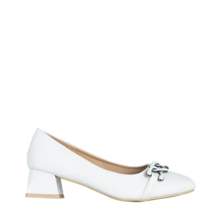 Braulia fehér női cipő, műbőrből készült