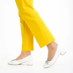 Braulia fehér női cipő, műbőrből készült