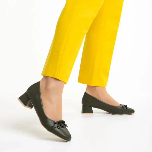 Braulia zöld női cipő, műbőrből készült